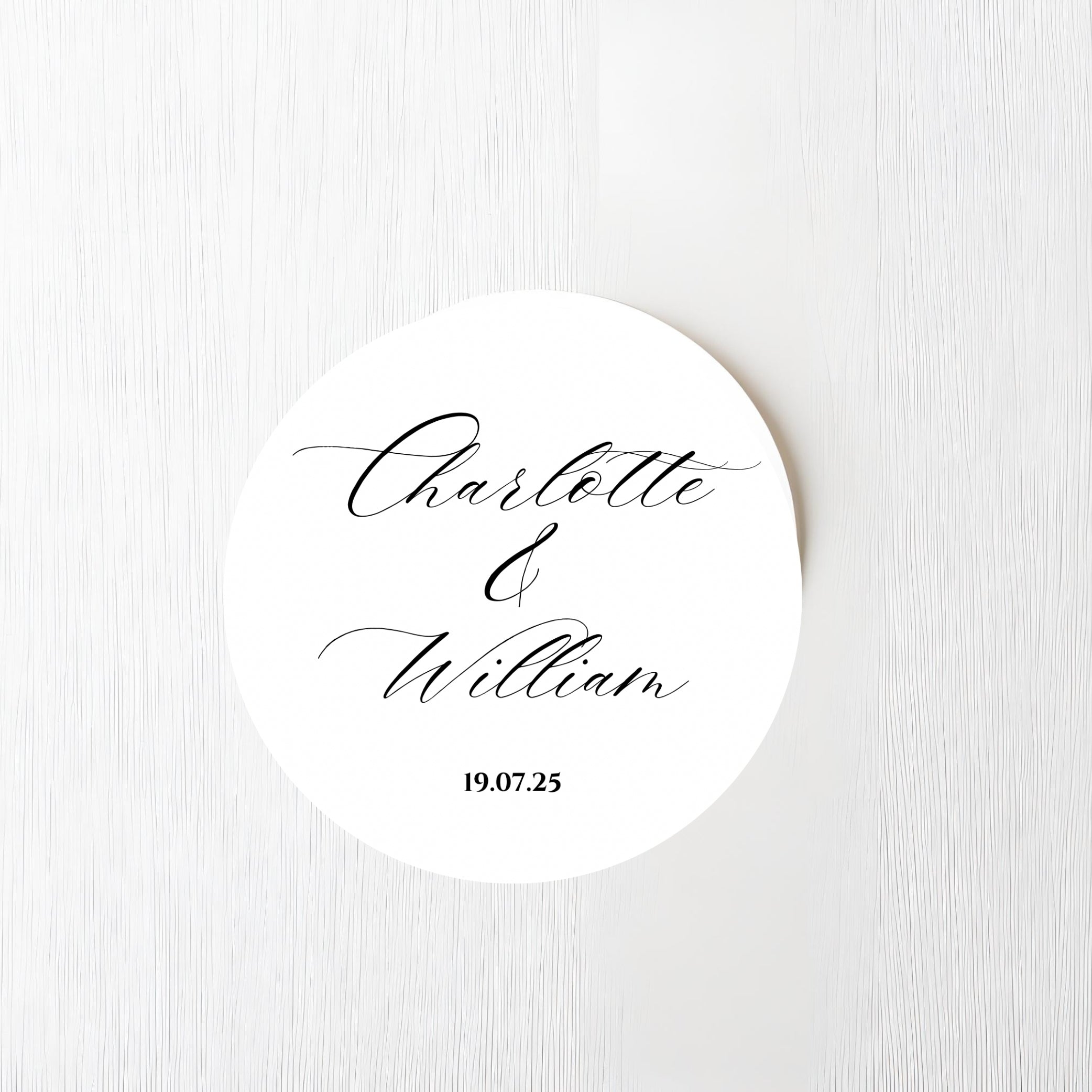 ‘Personalised Names’ Wedding Edible Drink Toppers