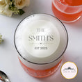 Load image into Gallery viewer, Personalised family name drink toppers blue

