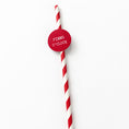 Load image into Gallery viewer, Summer Pimm’s & Strawberries Paper Straw Toppers Pack of 12

