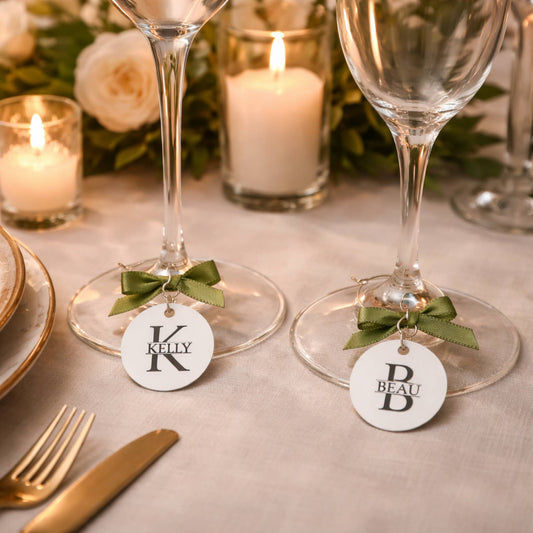 Personalised Wine Charms With Names