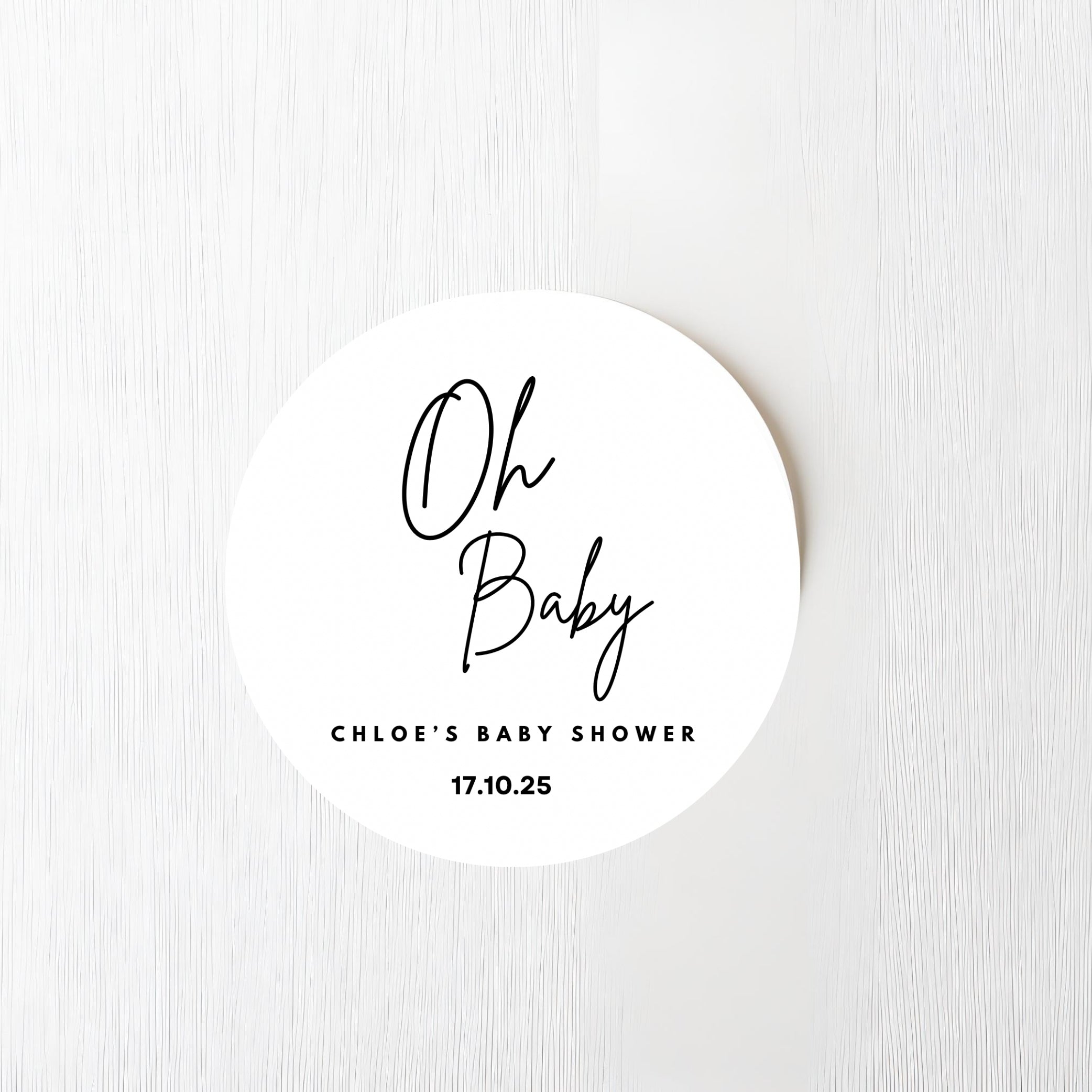‘Oh Baby’ Baby Shower- Edible Drink Toppers