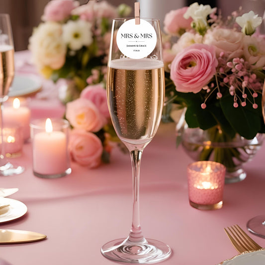 Mrs & Mrs’ Wedding ’ Edible Cocktail / Drink Toppers