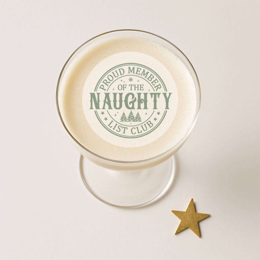 Proud member of the naughty club cocktail topper