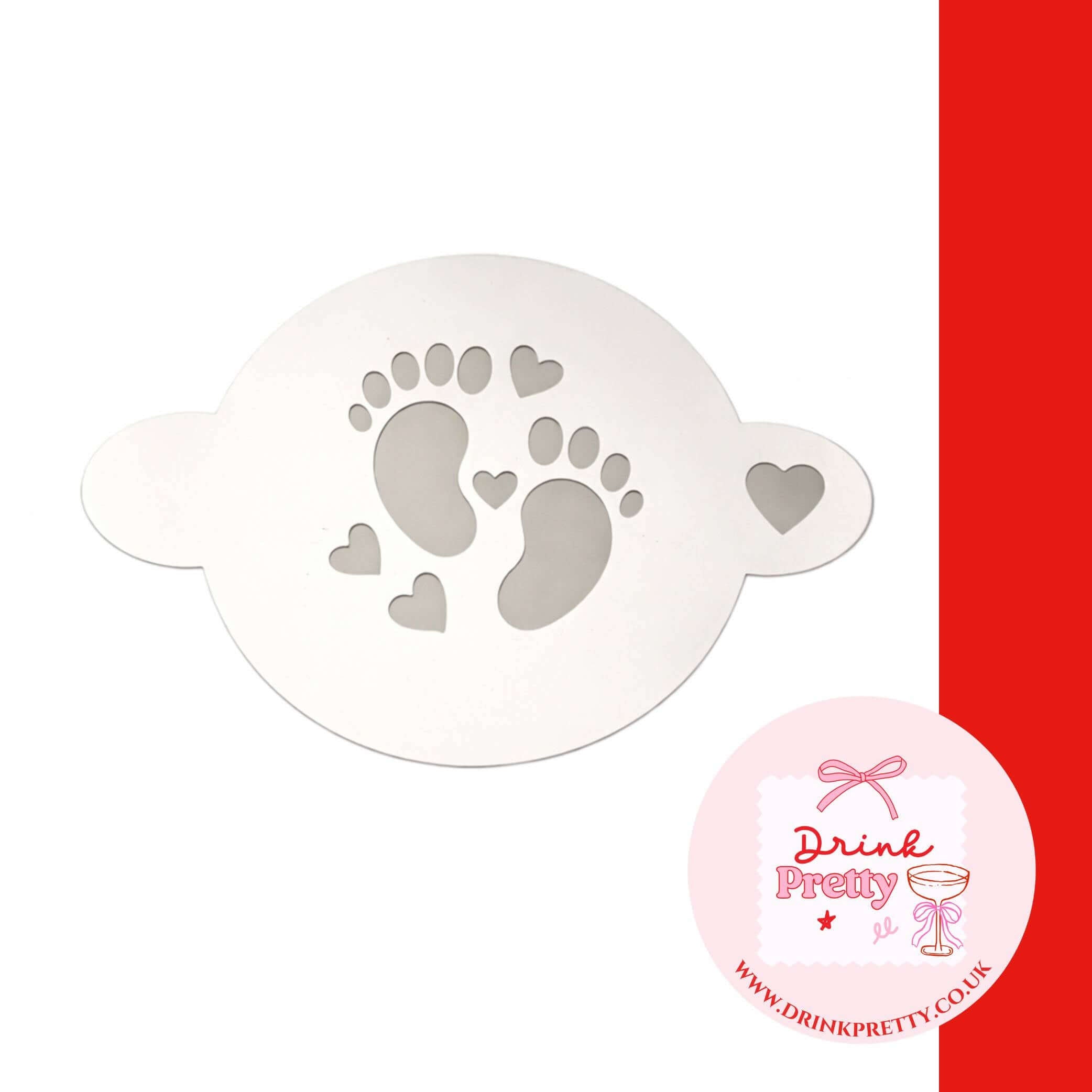 Reusable Stencil Cocktail & Coffee- Baby Toes