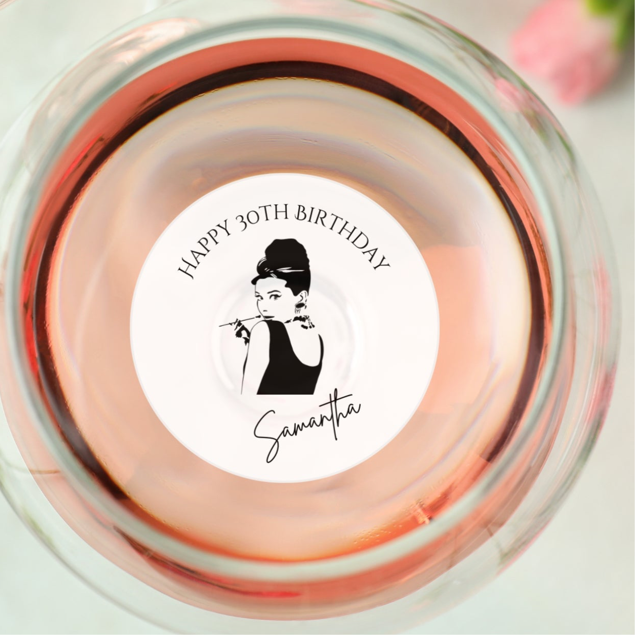 ‘Darling Audrey’ Edible Drink Toppers