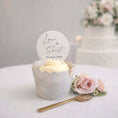 Load image into Gallery viewer, Love is Sweet edible wafer cake topper on a wedding cupcake
