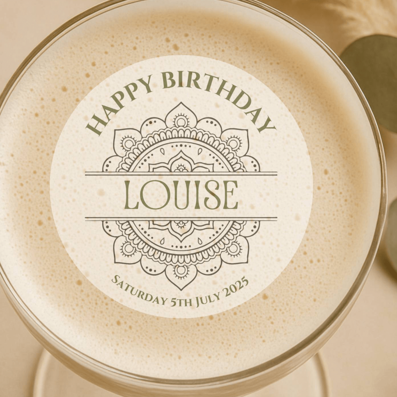 ‘Happy Birthday’Edible Cocktail/ Drink Toppers