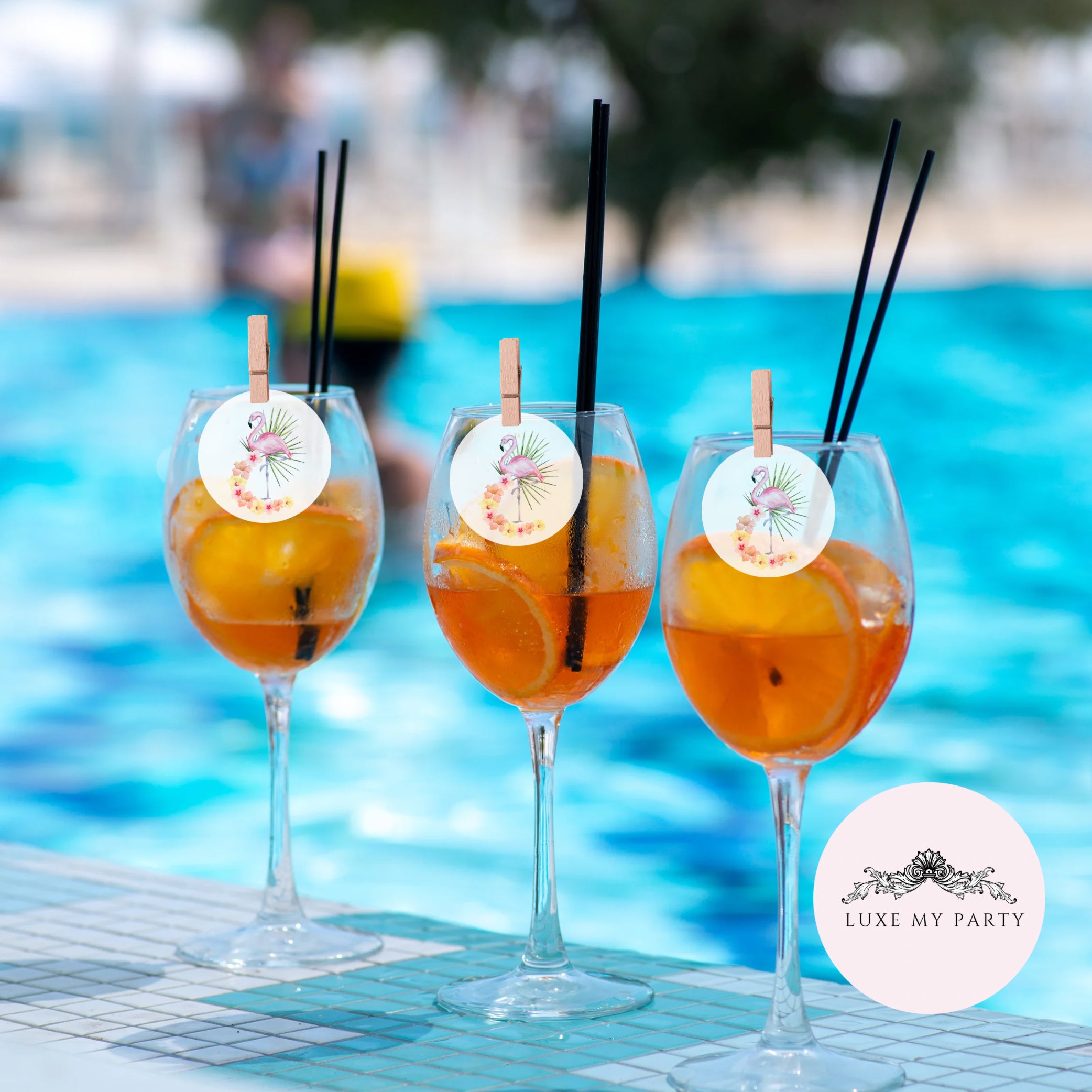 ‘Flamingo Fun’ Edible Drink Toppers