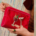 Load image into Gallery viewer, Espresso Martini & Fizz Red Velvet Wash Bag
