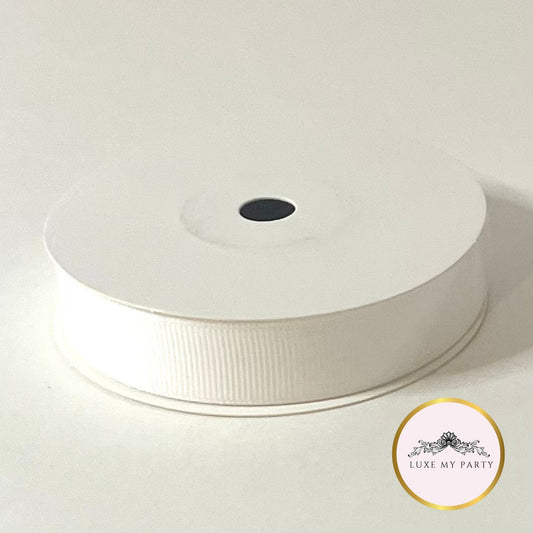 White Grosgrain Ribbon - 16mm x 10 metre Reel