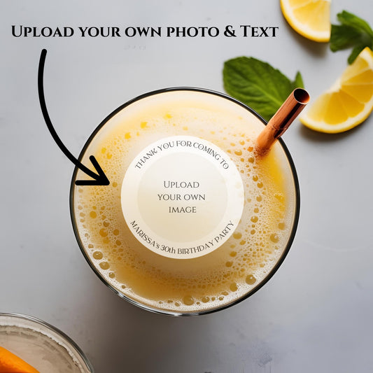 Upload Your Photo Edible Drink Toppers