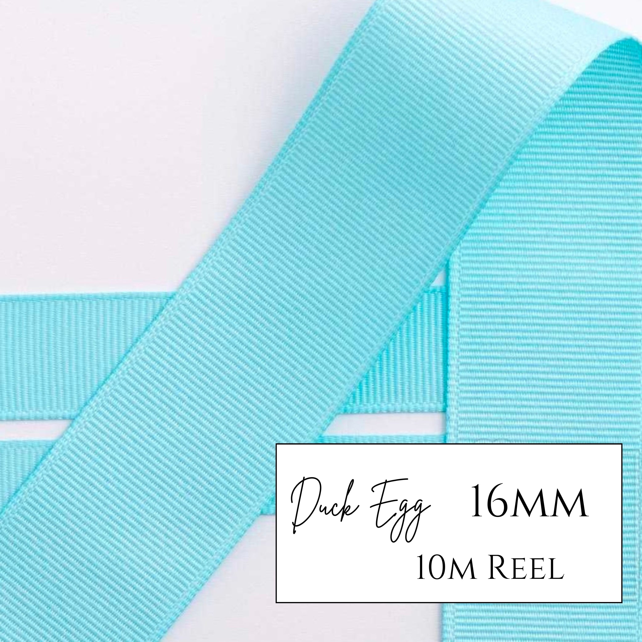 Duck Egg Grosgrain Ribbon - 16mm x 10metre Reel