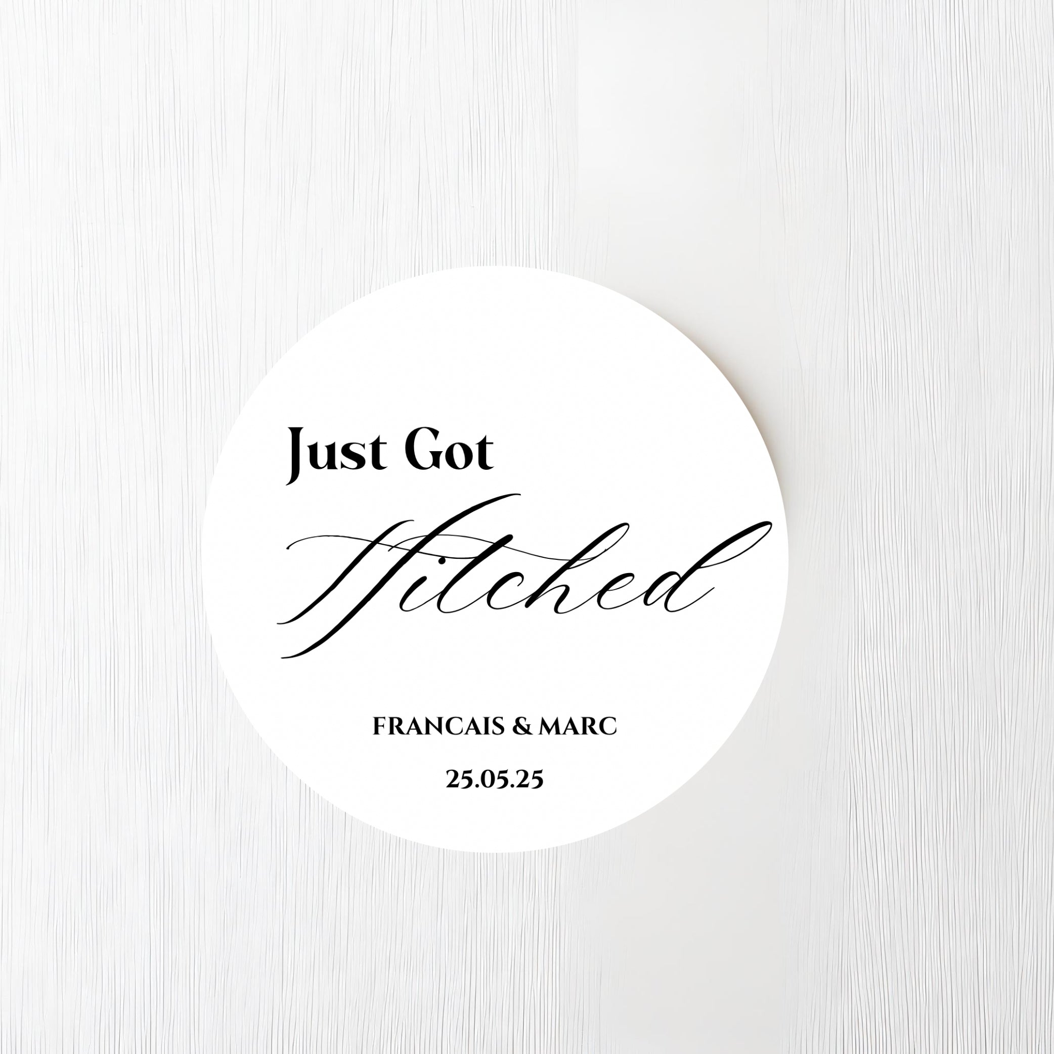 ‘Just Got Hitched’ Wedding Edible Drink Toppers