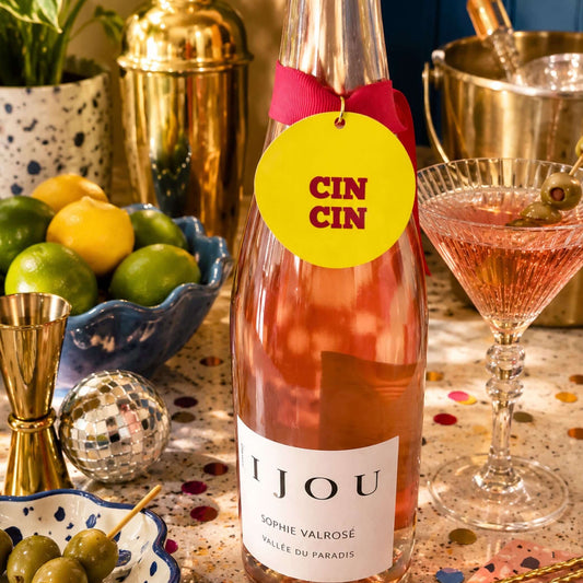 Cin Cin Bottle Charm Gift Tag