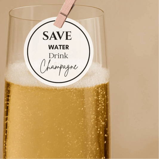 save water drink champagne
