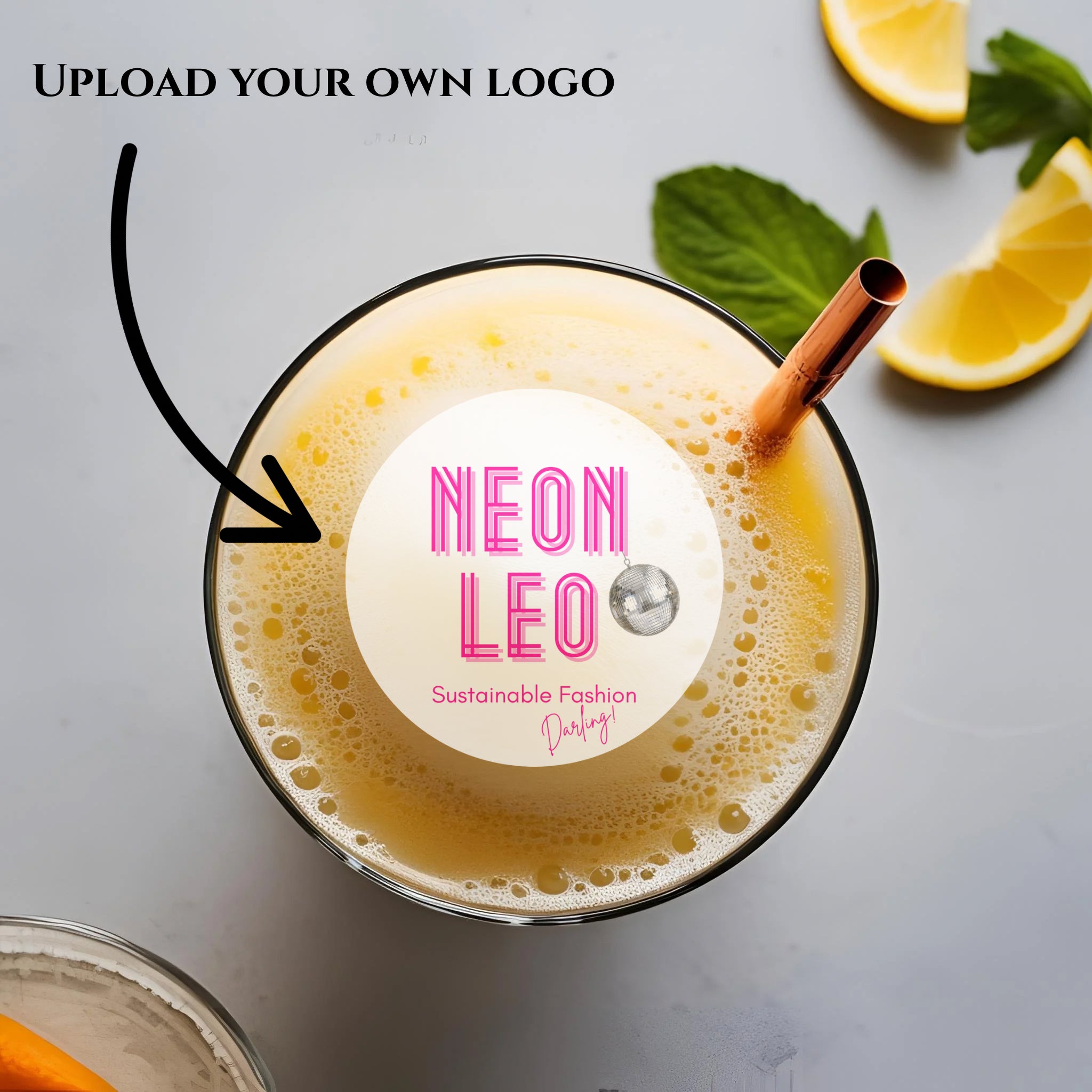Upload Your ‘Logo’ Edible Drink Toppers
