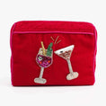 Load image into Gallery viewer, Espresso Martini & Fizz Red Velvet Wash Bag

