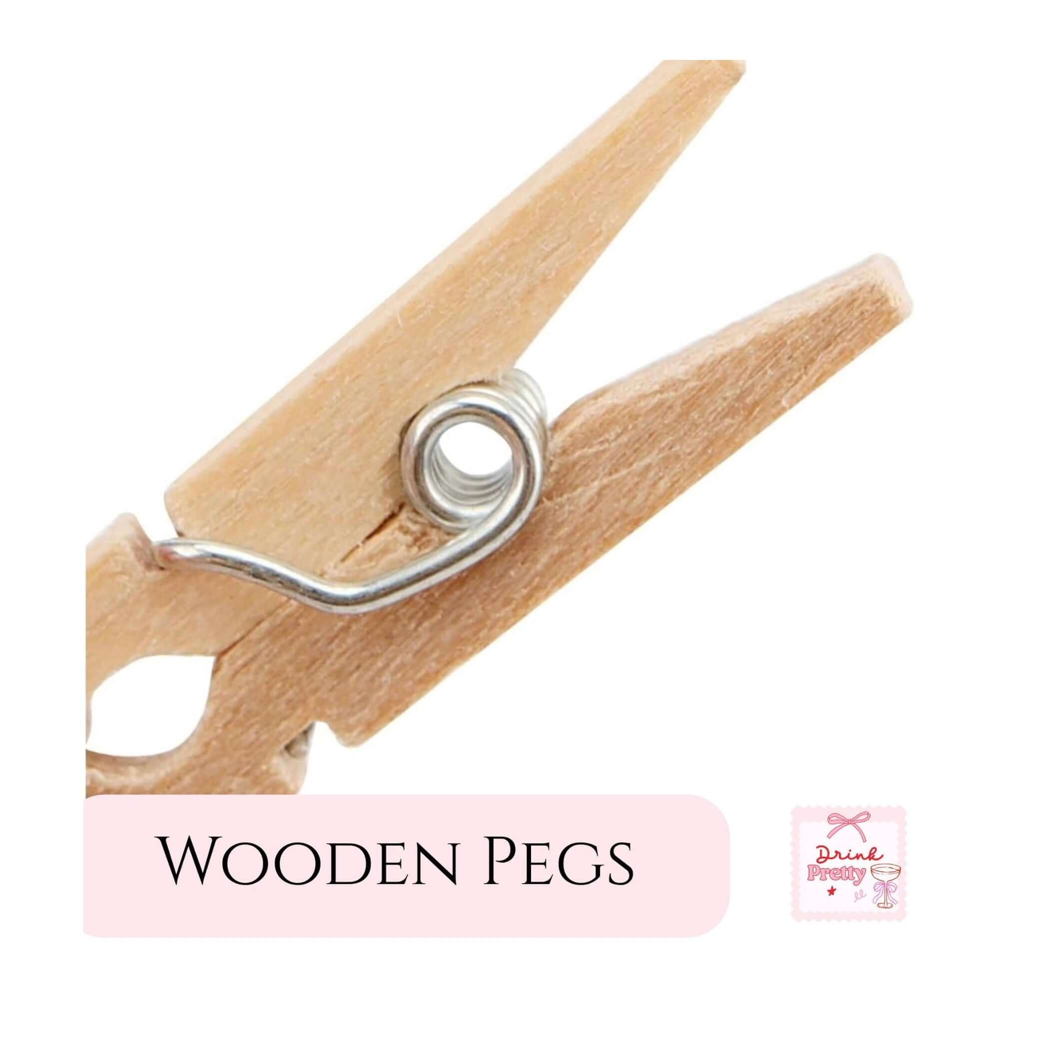 wooden pegs