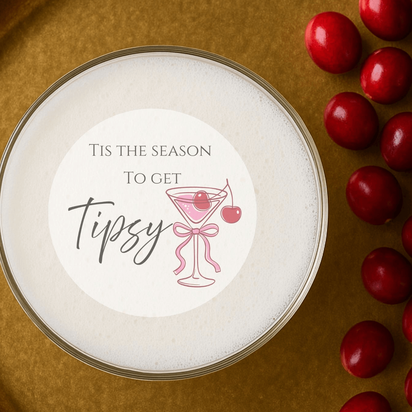 Tis The Season To Be Tipsy Edible Drink Toppers