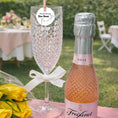 Load image into Gallery viewer, Edible drink toppers for cocktails Best Mum on a champagne flute at a Mother's Day celebration.
